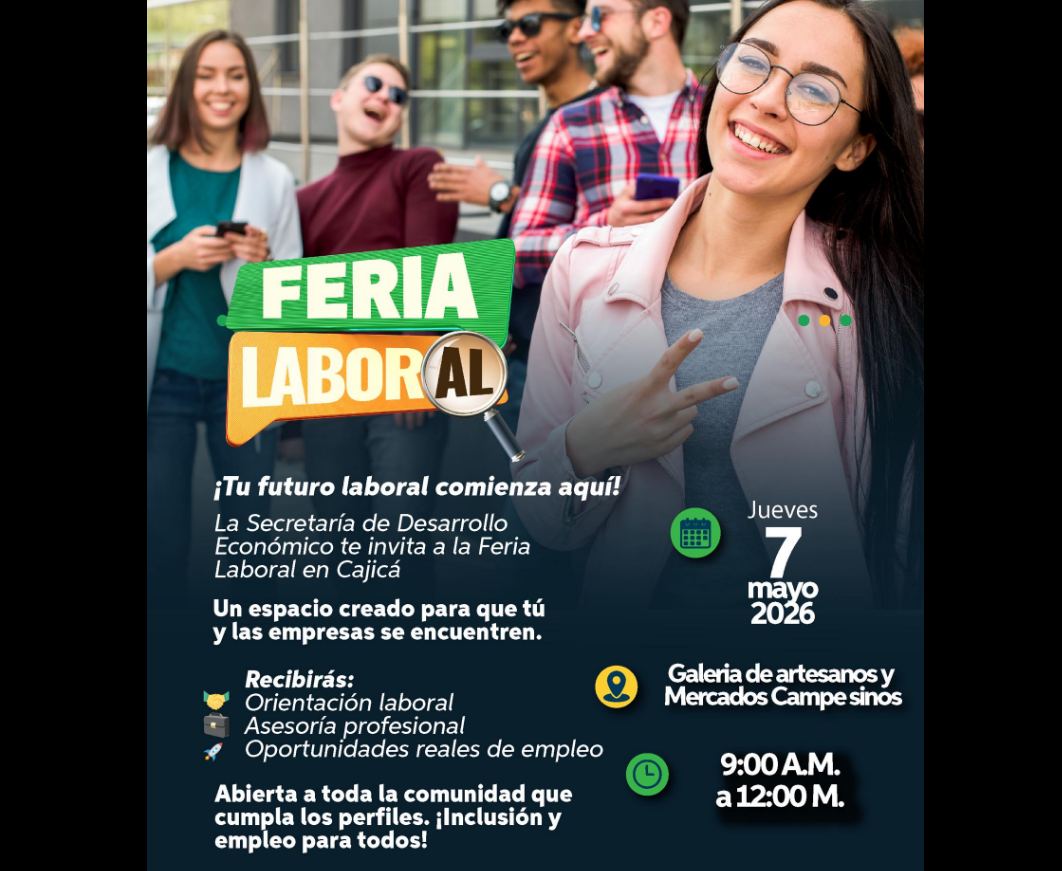 |Cajicá| realizará feria laboral con oportunidades para jóvenes y comunidad en general