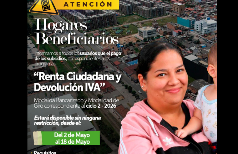 |Cajicá| inició segundo ciclo de pagos de Renta Ciudadana y |Devolución del IVA|