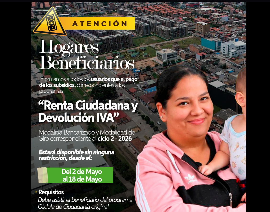 |Cajicá| inició segundo ciclo de pagos de Renta Ciudadana y |Devolución del IVA|
