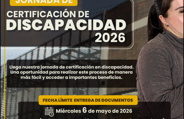 |Tabio| realizará Jornada de Certificación de |Discapacidad| 2026