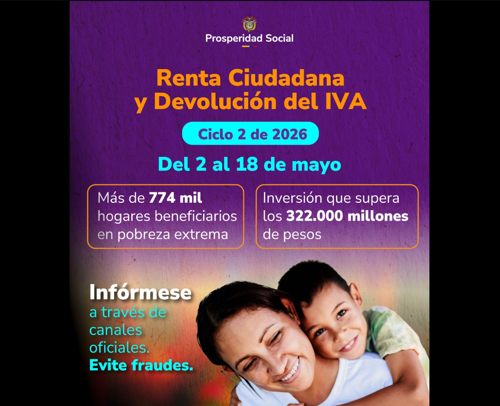 Inicia nuevo ciclo de pagos de |Renta Ciudadana| y |Devolución del IVA| en |Tabio|