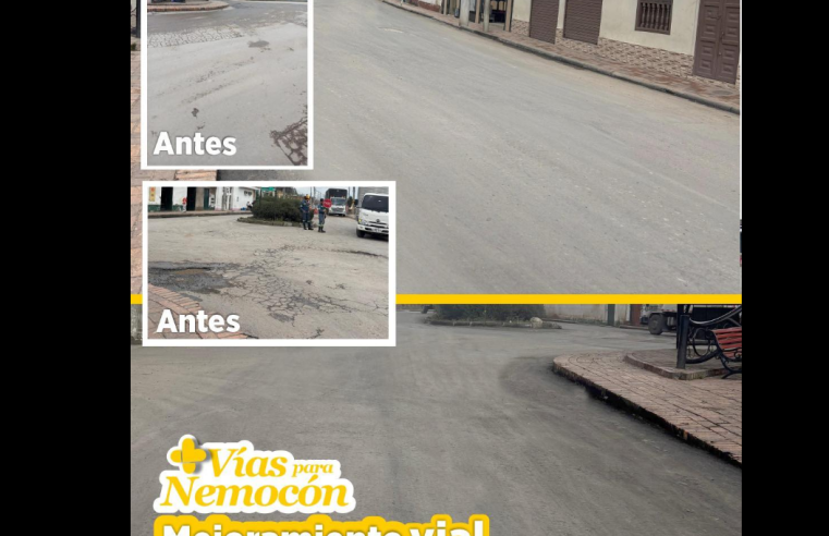 Administración Municipal de |Nemocón| realizó mejoramiento vial en el sector de |La Plazuela|