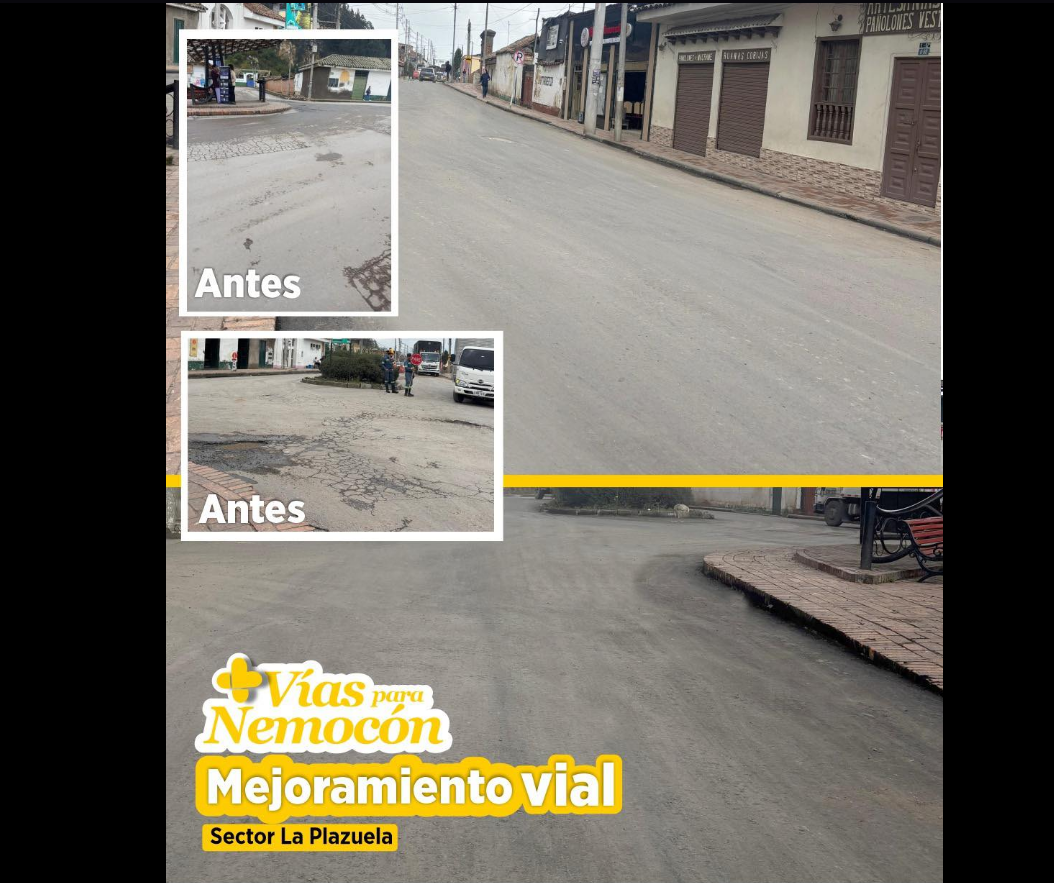 Administración Municipal de |Nemocón| realizó mejoramiento vial en el sector de |La Plazuela|