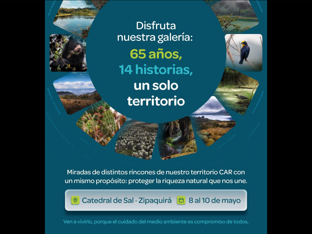 Galería itinerante de la |CAR| llega a |Zipaquirá| para destacar la |riqueza natural| del territorio