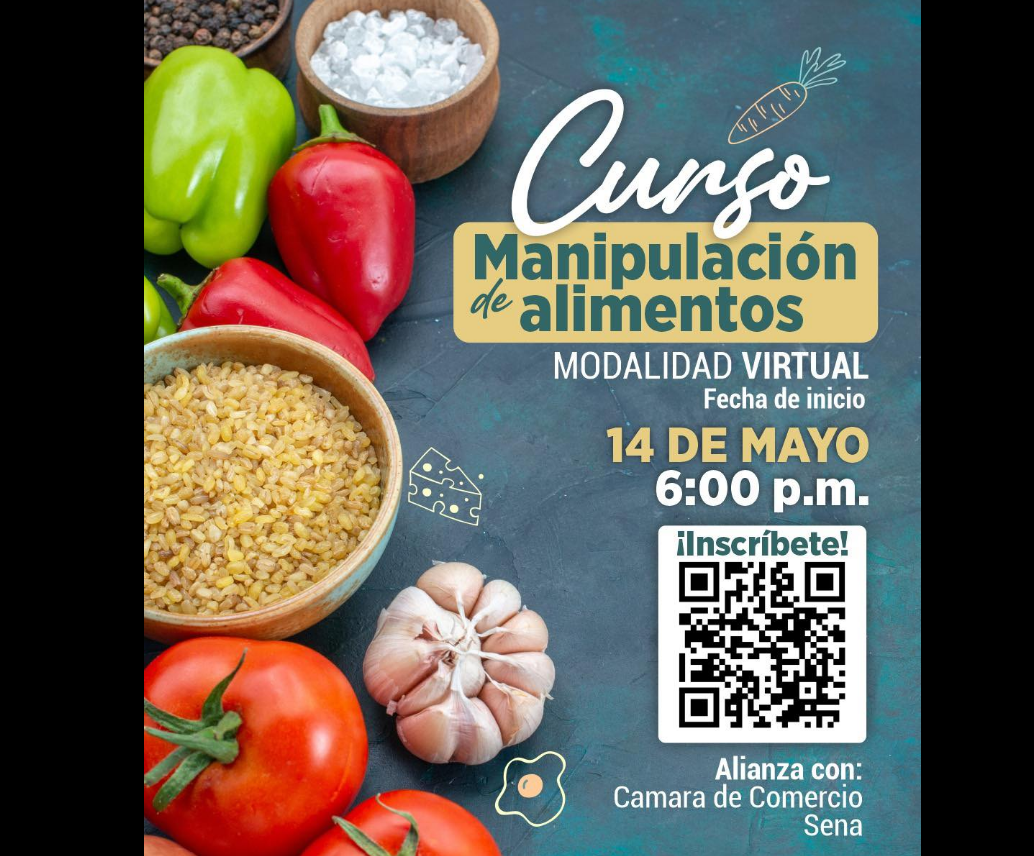 |Nemocón| abre inscripciones para |curso virtual| gratuito de |Manipulación de Alimentos|