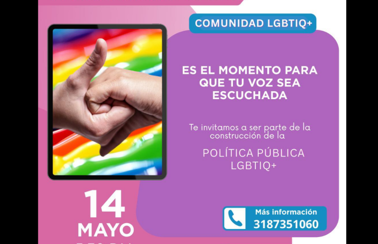 |Tocancipá| invita a participar en la construcción de la Política Pública |LGBTIQ+|