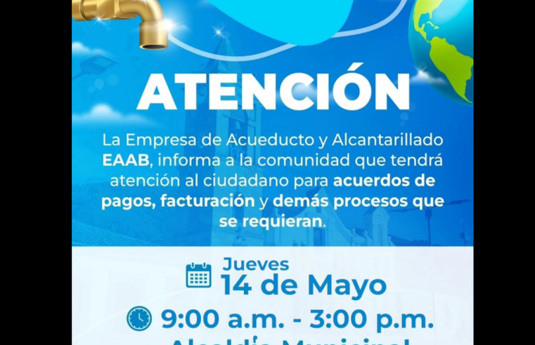 EAAB realizará jornada de atención presencial en |Gachancipá|