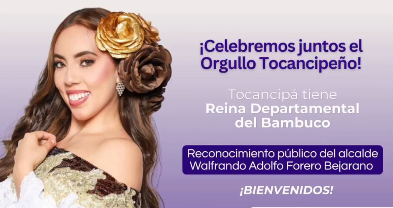 |Tocancipá| rinde homenaje a |Wendy Carantón Tarazona|, Reina Departamental del |Bambuco| 2026 + Video