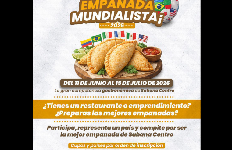 Convocan a |restaurantes| y |emprendedores| de |Zipaquirá| para competir por la mejor empanada de |Sabana Centro|