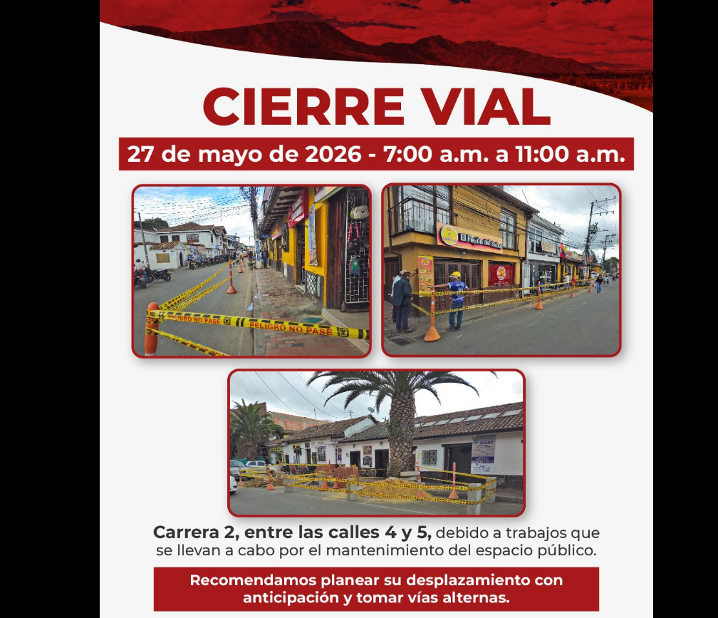Anuncian |cierre vial| temporal por mantenimiento de andenes