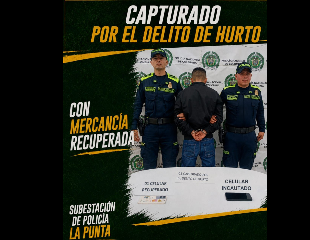 Capturan a presunto responsable de |hurto en transporte| público en la |Autopista Medellín|