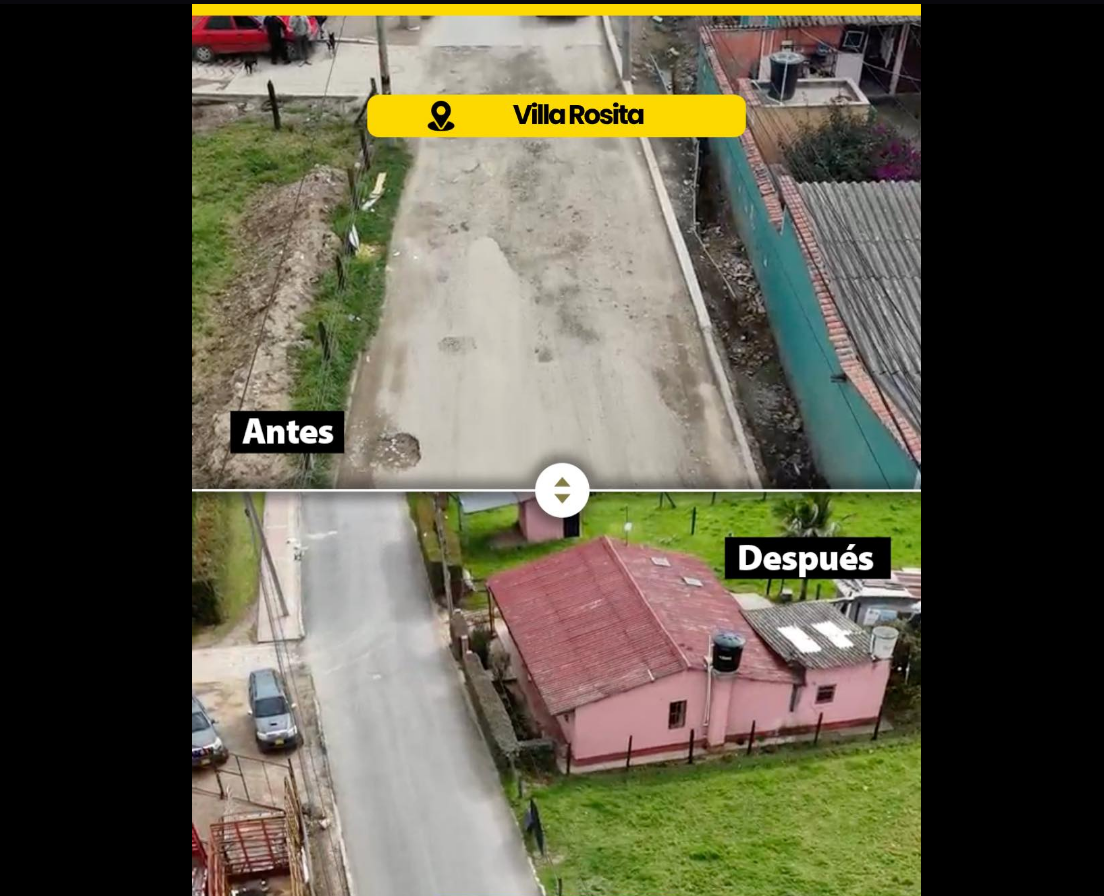 Realizan trabajos de |mantenimiento vial| en el municipio de |Zipaquirá| en el |sector de Villa Rosita|