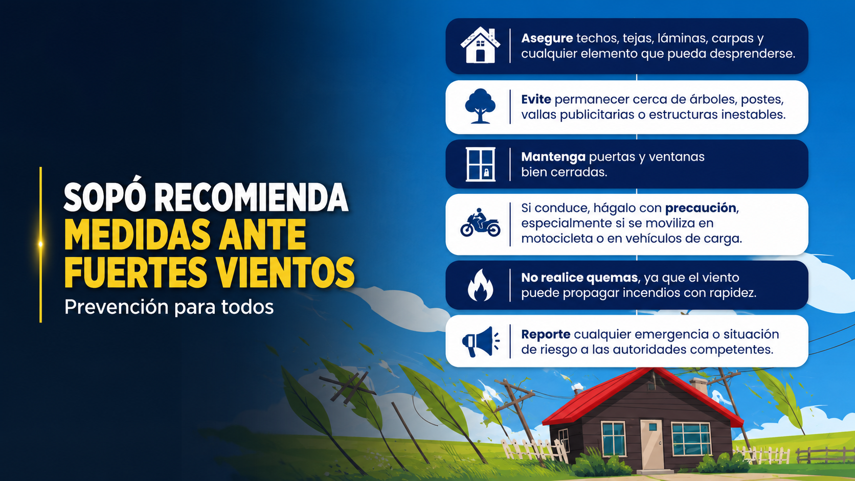 🌬️ |Sopó| emite recomendaciones ante los fuertes vientos, ¿cómo prevenir emergencias?