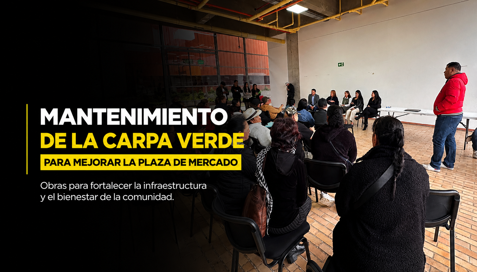 🏗️ |Chía| iniciará el mantenimiento de la “carpa verde” de la |Plaza de Mercado| para mejorar su infraestructura, ¿qué obras se realizarán?