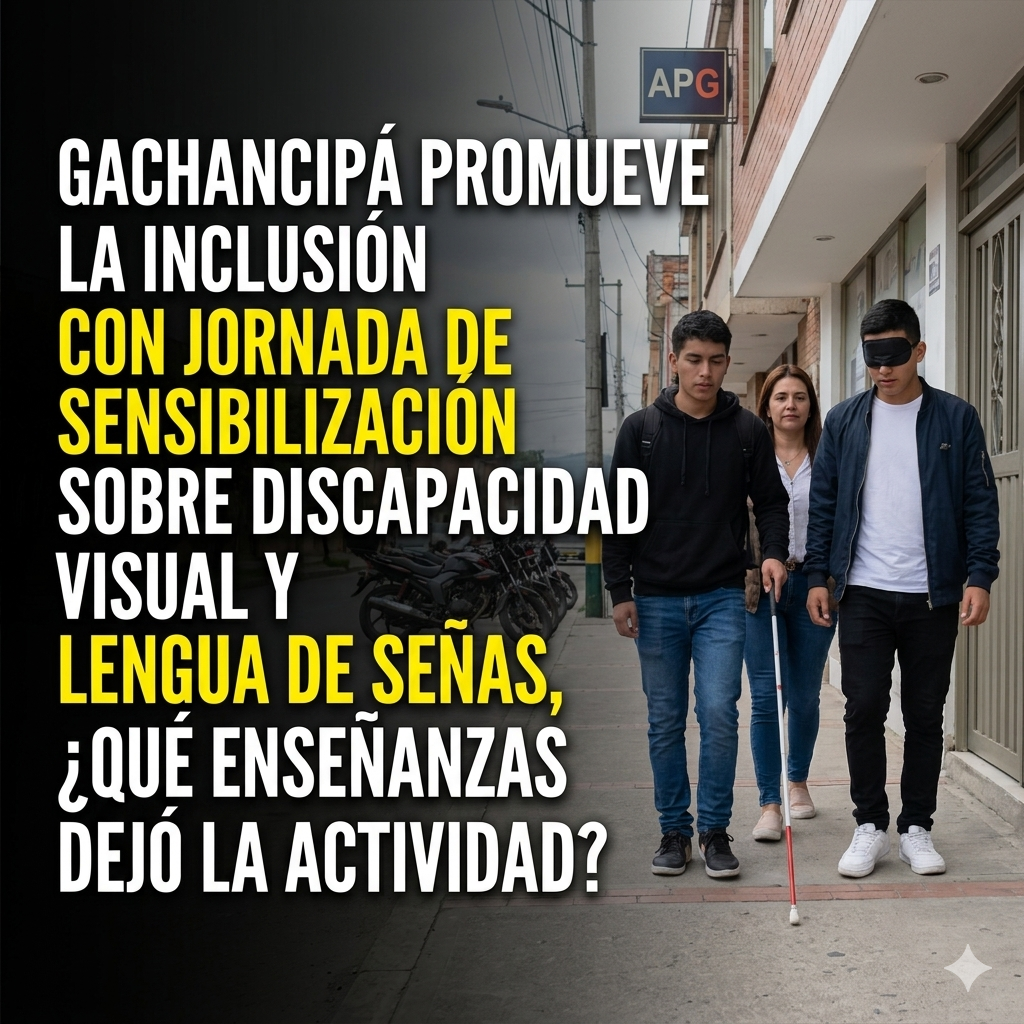 🤝💛 |Gachancipá| promueve la inclusión con jornada de sensibilización sobre discapacidad visual y |lengua de señas|, ¿qué enseñanzas dejó la actividad?