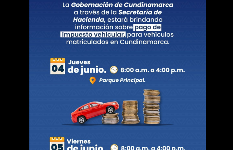 |Sopó| será sede de jornadas de orientación sobre |impuesto vehicular|