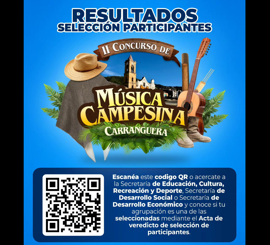 Definidos los finalistas del II Concurso de |Música Campesina| Carranguera “|Gachancipá| Campesina” 2026