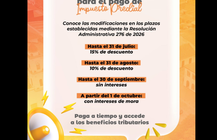 |Cogua| amplía los plazos para el pago del |impuesto predial|