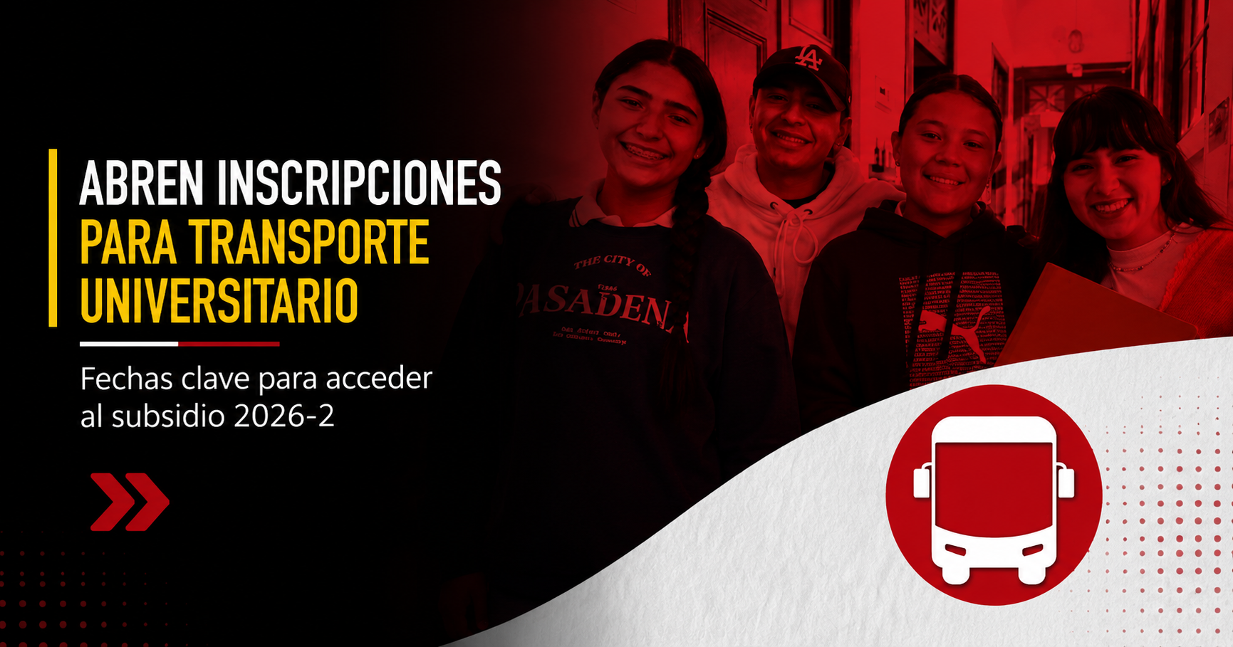 🚌 Abren inscripciones para el transporte universitario, ¿cuáles son las fechas clave?
