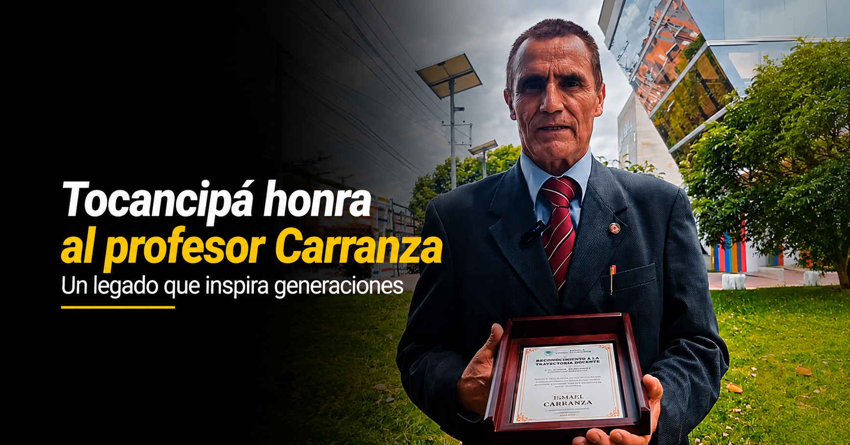 👨‍🏫 |Tocancipá| rinde homenaje al |profesor Ismael Carranza|, ¿por qué marcó a varias generaciones? + Video
