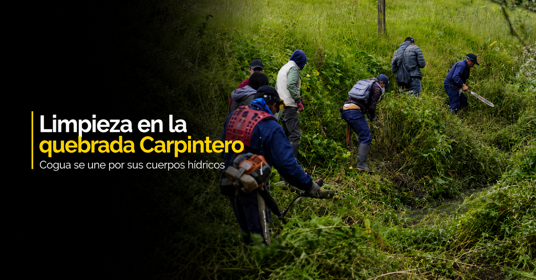 💧 |Cogua| realizará jornada de limpieza en la |quebrada Carpintero|