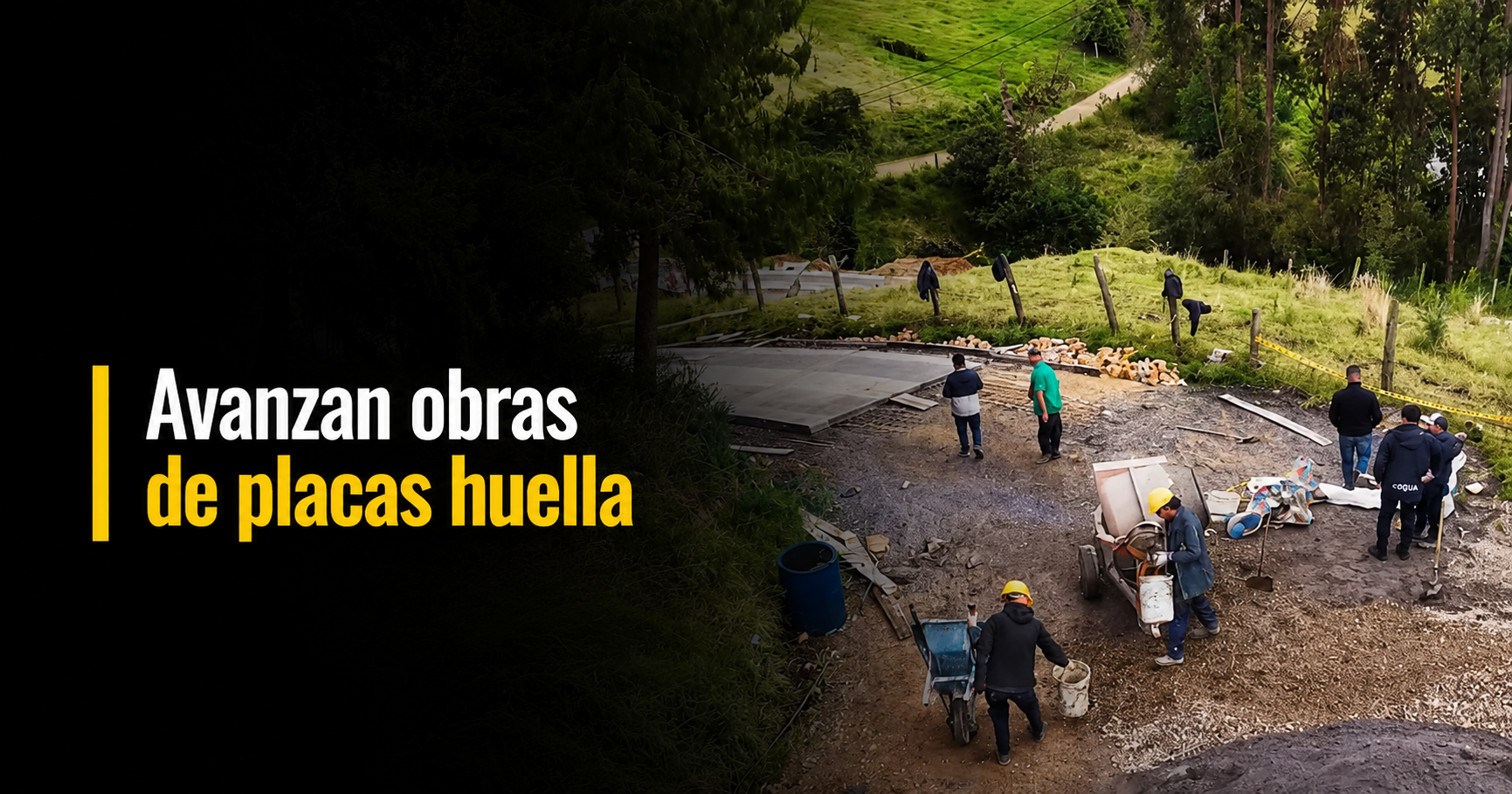 🚜 Avanzan obras de |placas huella| en seis veredas del municipio de |Cogua| + Video