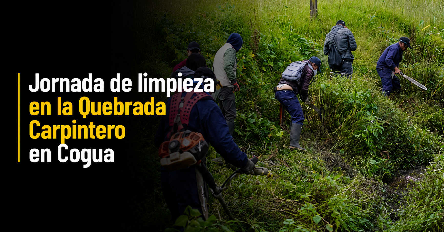 💧 Convocan a |jornada de limpieza| de la Quebrada Carpintero en |Cogua|
