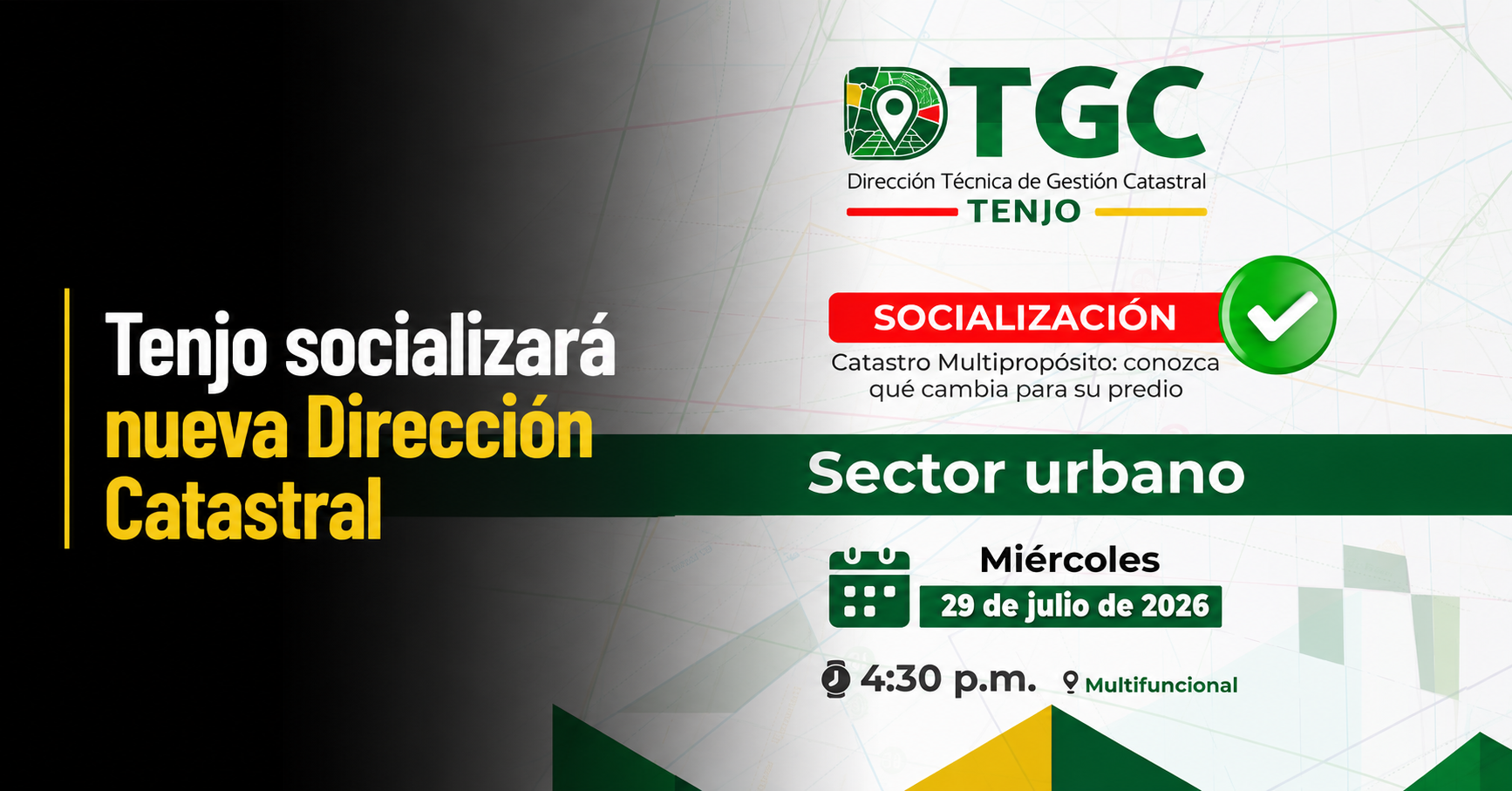 🗺️ |Tenjo| socializará la creación de la |Dirección Técnica| de |Gestión Catastral|