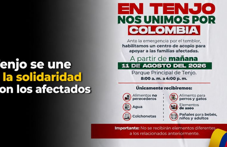 🇨🇴 |Tenjo| se une a la solidaridad con los afectados, ¿qué donaciones se pueden entregar?