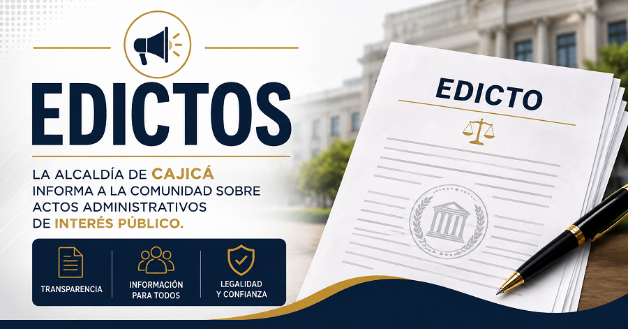 EDICTO: Apertura de procedimiento administrativo de adjudicación y titulación en Cajicá Auto N.º 003 del 6 de agosto de 2026 – Matrícula inmobiliaria 176-31346