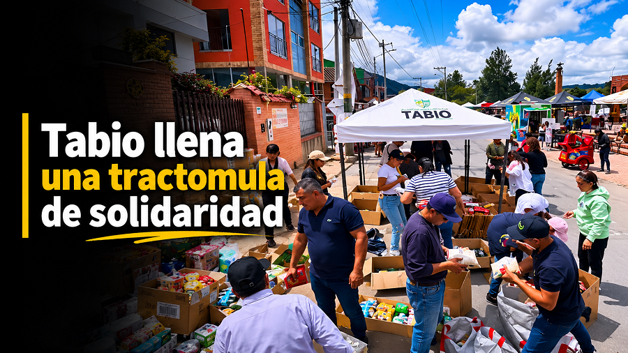 🚛 |Tabio| llena una tractomula de solidaridad + Video