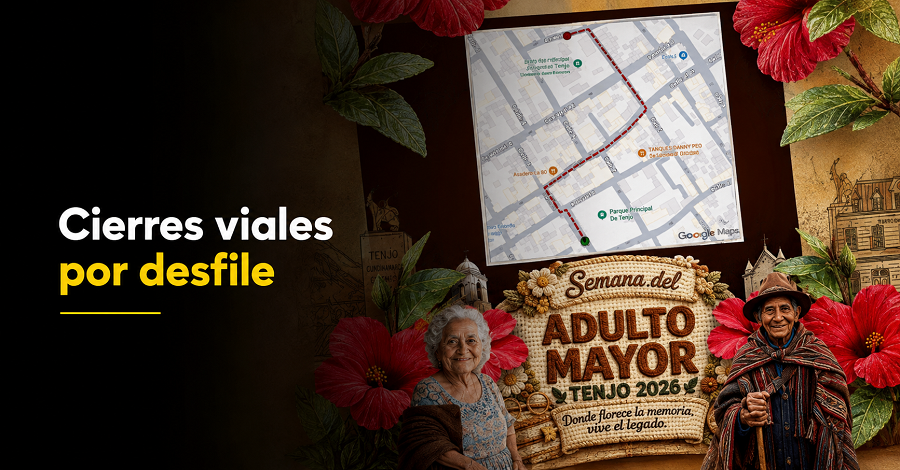 🚧 |Tenjo| tendrá cierres viales por desfile del |Adulto Mayor|, ¿qué deben tener en cuenta los conductores?