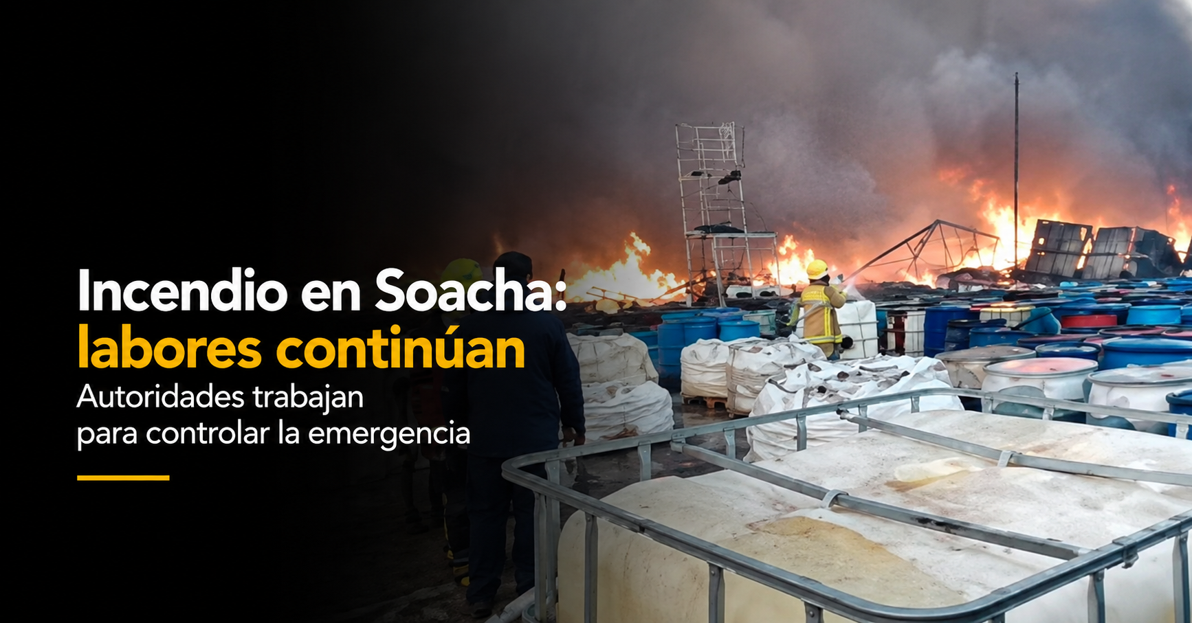 🔥 Continúan las labores para controlar incendio en |Soacha|, ¿cuál es la situación actual? + Video
