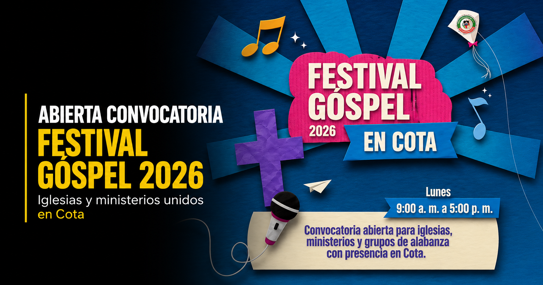 🎤 Abren convocatoria para el Festival de la Hortaliza 2026 Góspel en |Cota|: ¿Su comunidad de fe participará en esta celebración?
