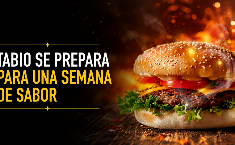 🍔 |Tabio| se prepara para una semana de sabor, ¿ya tiene su |hamburguesa| favorita?