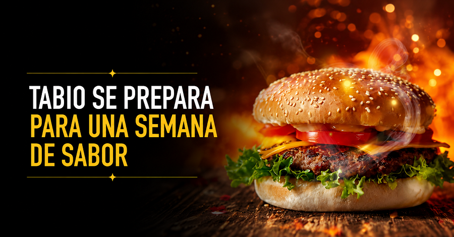 🍔 |Tabio| se prepara para una semana de sabor, ¿ya tiene su |hamburguesa| favorita?