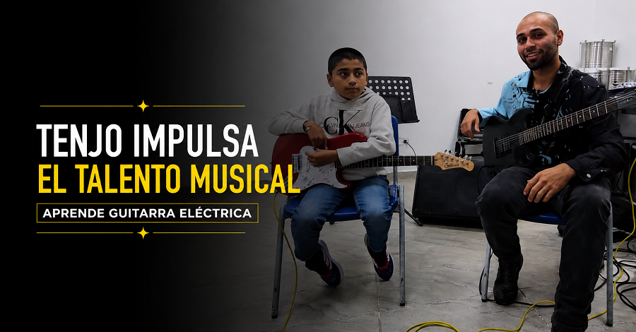 🎸 |Tenjo| abre sus puertas a la música, ¿quieres aprender |guitarra eléctrica|? + Video