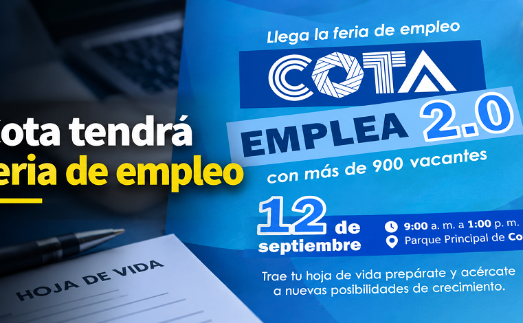 💼📍 |Cota| tendrá feria de empleo con más de 900 vacantes: ¿cómo participar?