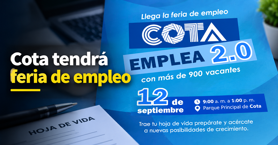 💼📍 |Cota| tendrá feria de empleo con más de 900 vacantes: ¿cómo participar?