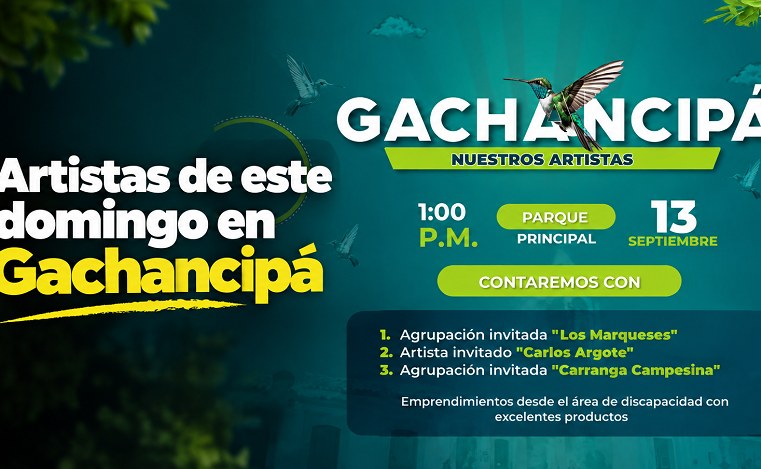 ¿Qué artistas se presentarán este domingo en |Gachancipá|?