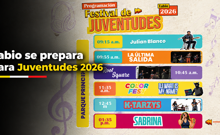 🎶🧑‍🎤 |Tabio| se prepara para el |Festival de Juventudes| 2026, ¿qué tendrá esta jornada?