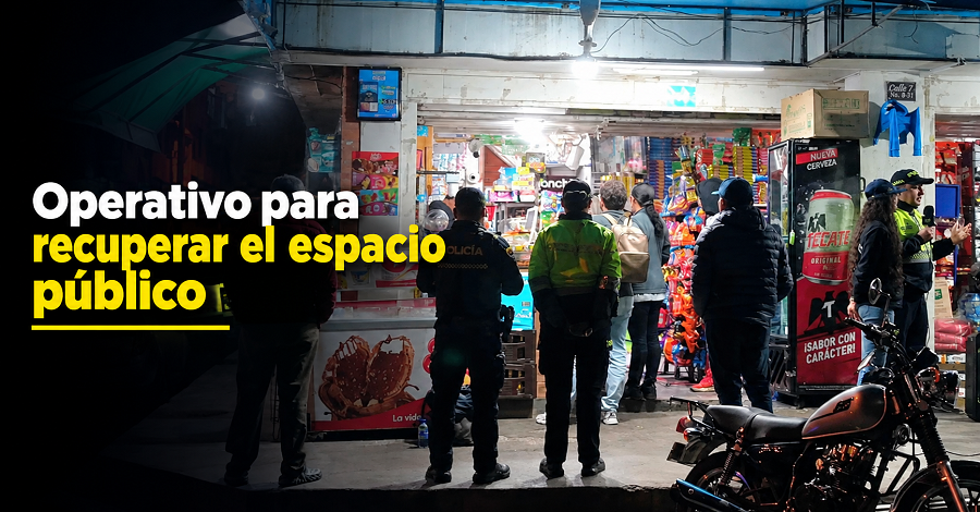 Operativo en |Cogua| para recuperar el espacio público 🤝🚔 ¿Qué verificaron las autoridades?