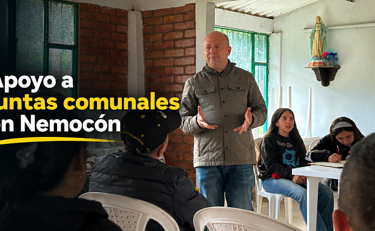 🤝 |Nemocón| fortalece las |Juntas de Acción Comunal|, ¿qué vereda recibió dotación?