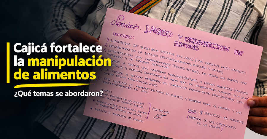 🍽️ |Cajicá| fortalece la |manipulación de alimentos|, ¿qué temas se abordaron?