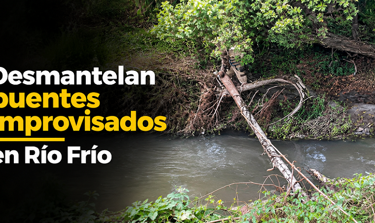 🚨 |Chía| desmonta cuatro puentes improvisados en |Río Frío|, ¿qué ocurría en la zona? + Video