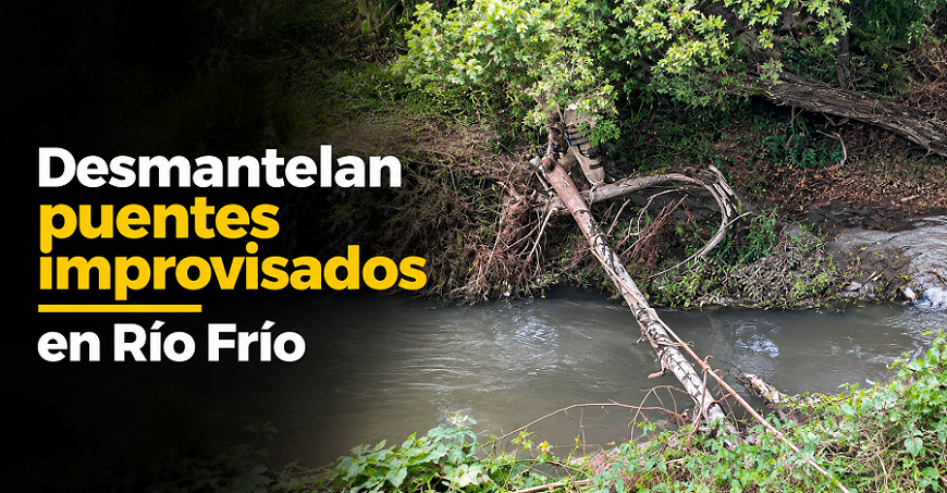 🚨 |Chía| desmonta cuatro puentes improvisados en |Río Frío|, ¿qué ocurría en la zona? + Video