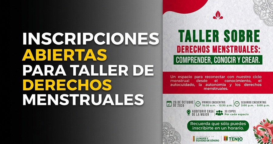 🌸 |Tenjo| abre inscripciones a taller sobre |derechos menstruales|, ¿cómo participar?