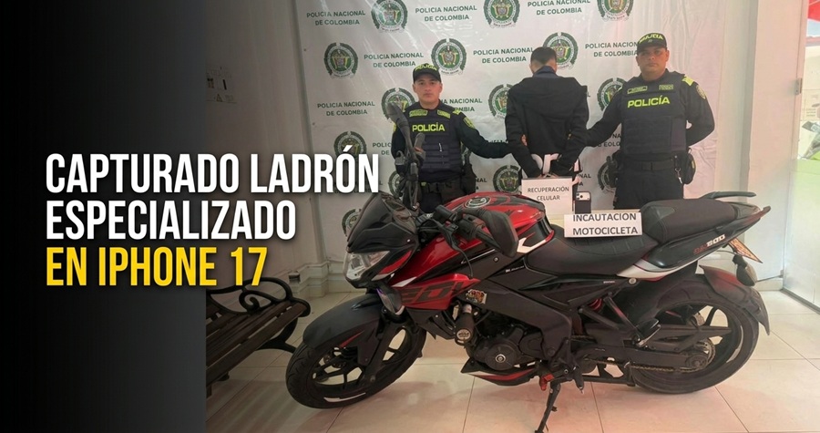 📱 Cayó en |Chía| presunto ladrón especializado en |iPhone 17|, ¿cuántas denuncias tenía en su contra? 🚔