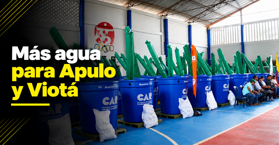 💧 |Apulo| y |Viotá| reciben tanques para cosechar |agua lluvia|, ¿cuántas familias se benefician? + Video